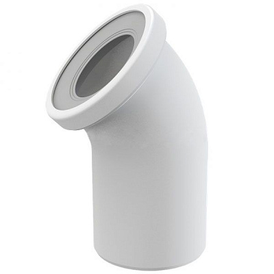 Колено для унитаза Alcaplast A90-45 ПП 45°