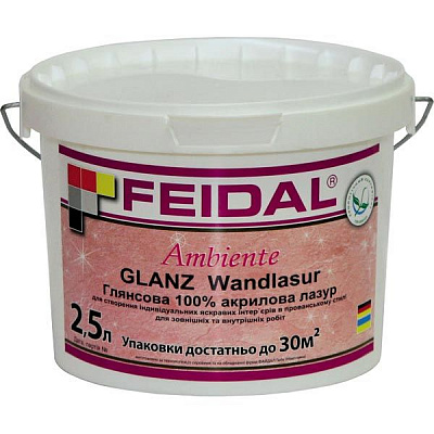 Лазур Feidal Ambiente Glanz Wandlasur безбарвний 2,5 л