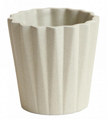 Горщик керамічний №6 крошка фігурний 0,35 л бежевий (074-6-001)