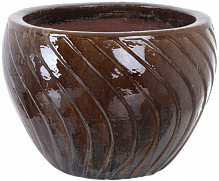 Кашпо Viet Thanh Ceramic завиток 50х36 см VT.10944-1 круглый коричневый 