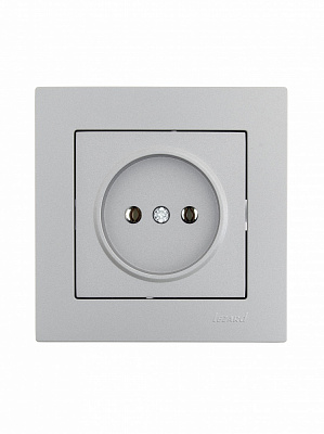 Розетка 1 без заземлення Lezard Vesna IP20 сірий 742-3588-121B