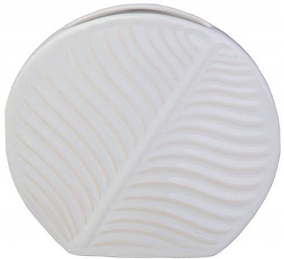 Ваза керамическая белая Флора Пальмовый лист 2907-17 Eterna