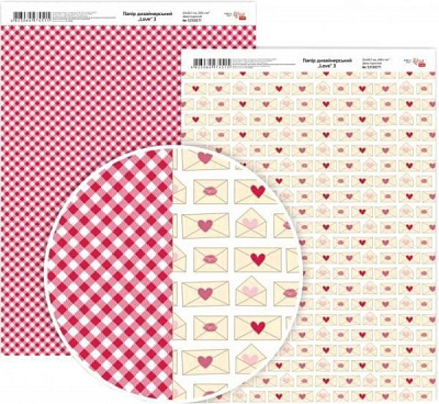 Папір для дизайну Love 3 Rosa Talent