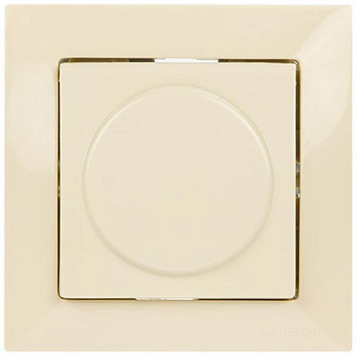 Розетка Mutlusan Candela с заземлением и крышкой кремовая