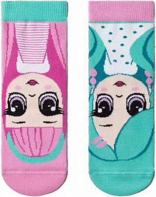 Шкарпетки дитячі Conte-Kids CK Веселі ніжки 17С-10СП 463 р.18 рожево-блакитний