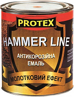 Емаль Protex антикорозійна молоткова Hammer Line зелений глянець 0,7л 0,75кг