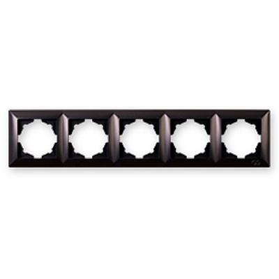 Рамка п'ятимісна Gunsan Visage горизонтальна чорний VS 28 34 146