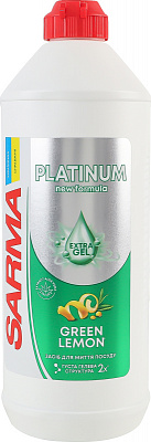 Средство для ручного мытья посуды SARMA Platinum Зеленый лимон 0,5л