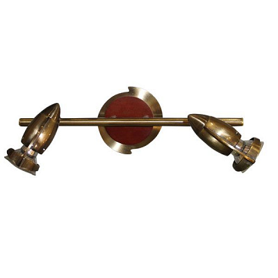 Спот НББ Геотон 01-2х50-273 бронза/дерево