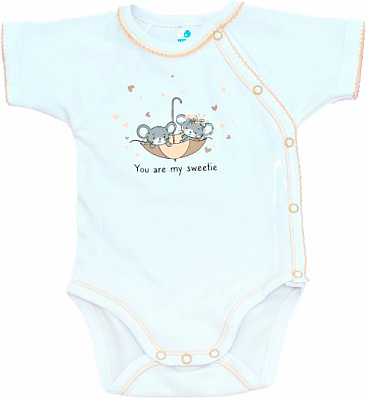 Боди для девочки Minikin р.62 белый с рисунком 22030362 