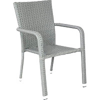 Кресло из искусственного ротанга HYC-1702 серое