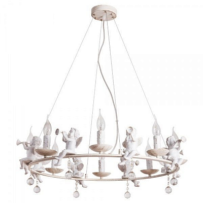 Люстра підвісна Arte Lamp 8x40 Вт E14 білий/золото A1133SP-8WG