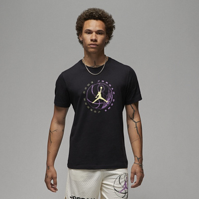 Футболка Jordan M J DF SPRT GFX SS CREW DX9601-010 р.M чорний