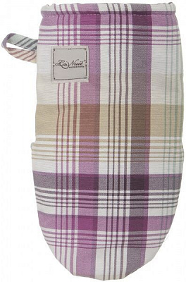 Прихватка-рукавиця Клітинка м'ята 15x29 см рожевий La Nuit