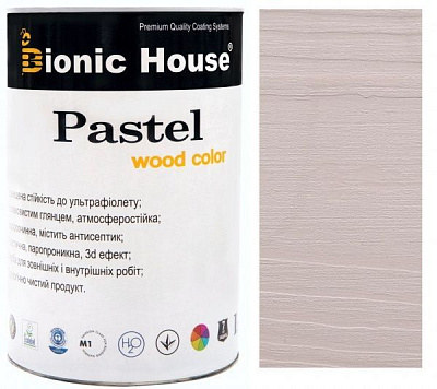 Краска Bionic House укрывная Pastel Wood Color Р217 грей шелковистый глянец 0,8 л