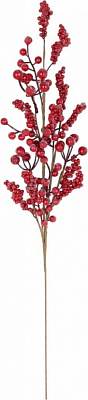 Веточка декоративная с красными ягодами 65 см FK24A090H