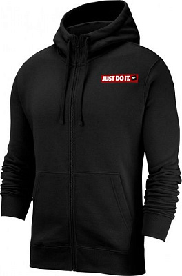 Джемпер Nike M NSW JDI HOODIE FZ FLC BSTR BV5068-010 р. S чорний