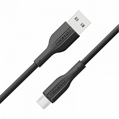 Кабель Promate xCord-AC200 USB-A to USB-C 2А 2 м black (xcord-ac200.black)