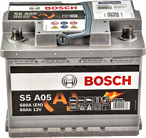 Аккумулятор автомобильный Bosch S5 60Ah 680A 12V «+» справа (0092S5A050)