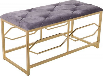 Банкетка декоративна темно-сіра 80х30х39 см