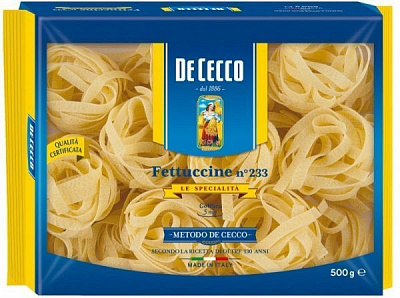Макароны TM DE CECCO 500 г Fettuccine Nidi Semola 