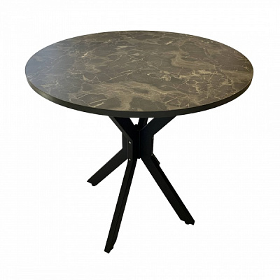 Стіл круглий на металевй опорі Waist Петра Неро 750х754 мм