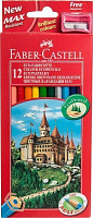 Олівці кольорові з чинкою Faber-Castell 12 шт.