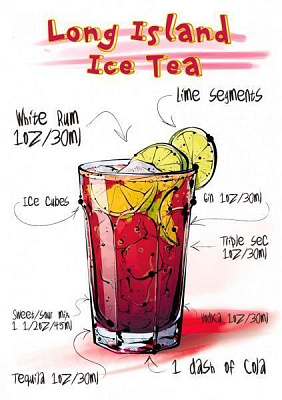 Постер Лонг-Айленд белый 42x59.4 см