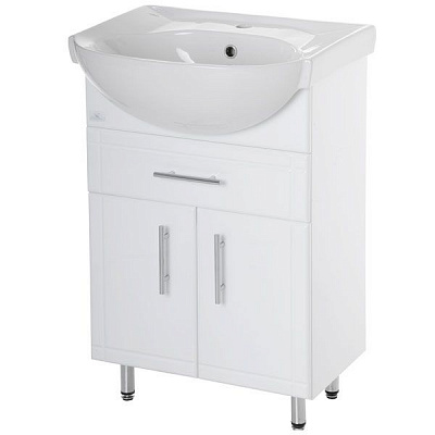 Тумба с умывальником Сансервис Solas SL-56-2-F 56 см белая