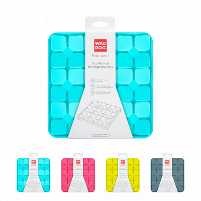Коврик Waudog Silicone 205х205х17 мм голубой