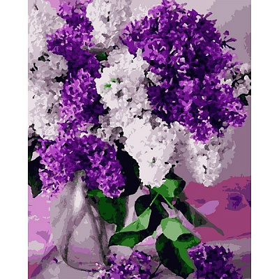 Картина по номерам Букет сирени 40x50 см Santi 