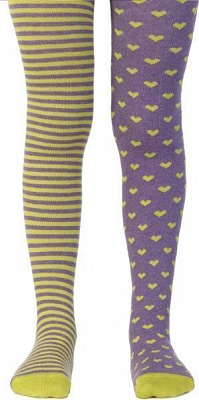 Колготки детские Conte-Kids TIP-TOP (веселі ніжки) 355 р.80-86 салатовый с фиолетовым 