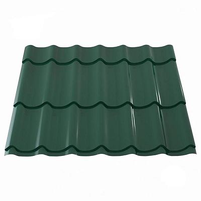 Металлочерепица PSM 1180x2250 мм RAL 6005 зелёная