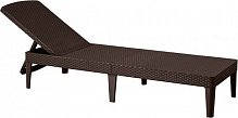 Шезлонг раскладной Keter Jaipur коричневый 58x187 см