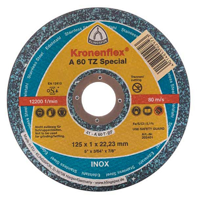 Круг отрезной Kronenflex Speсial 125x1.6x22.23 мм металл