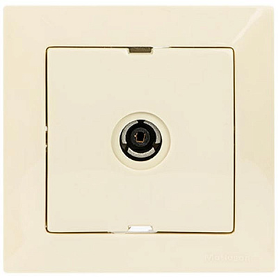 Розетка Mutlusan Candela проходная телевизионная 11 dB кремовая