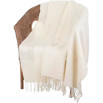 Плед вовняний 170x210 см бежевий Vladi