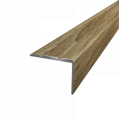 Сходовий профіль рифлений АЛЮПРО 23,5Х900 мм дуб сонома