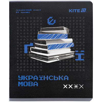 Тетрадь предметная 24 лист. линейка Techno украинский язык KITE