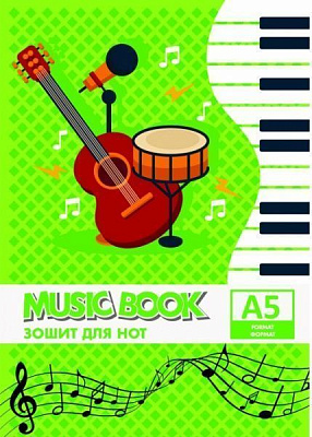 Зошит для нот CFS, А5, 8 аркушів CF23013 Cool For School