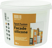 Краска силиконовая водоэмульсионная Spot Colour Fusion Facade Silicone мат белый 10л 