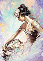 Репродукция Балерина с корзиной 50x70 см Арт Фемелі 