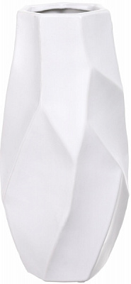Ваза керамическая белая Figured 15х30 см