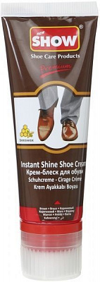 Крем для взуття SHOW блиск без полірування 75 мл коричневий