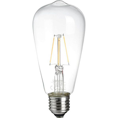 Лампа світлодіодна Osram Edison 1906 6 Вт E27 3000 К 220-240 В прозора 4052899972834
