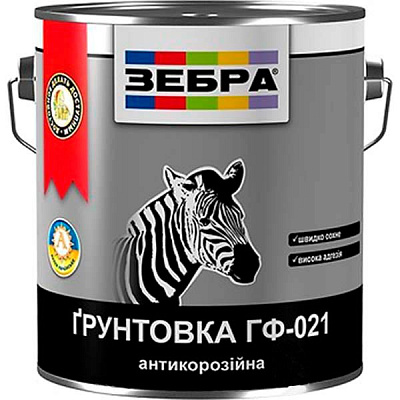 Ґрунт ZEBRA ГФ-021 серія Акварель 887 червоно-коричневий напівмат 0,9кг