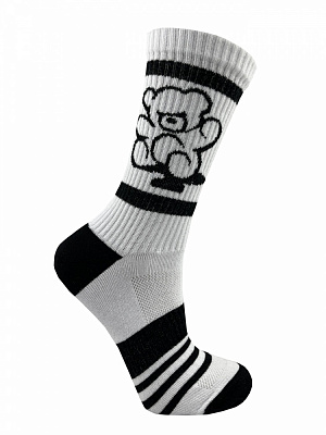 Шкарпетки жіночі Premier Socks Ведмедик р.23-25 білий із чорним