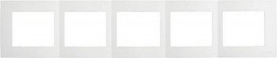 Рамка п'ятимісна Mono Monte горизонтальна білий 105-010000-164