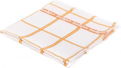 Полотенце кухонное Breakfast 50x50 см белый с оранжевым 