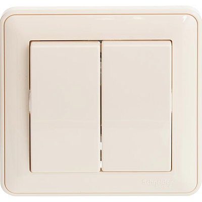 Выключатель двойной W-59 VS516-252-28 слоновая кость